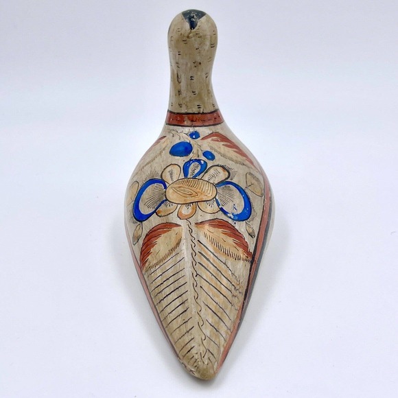 Tonala Hand Painted Bird Figurine Ceramic Mexican Pottery Art Glazed VTG Dove - Picture 4 of 8